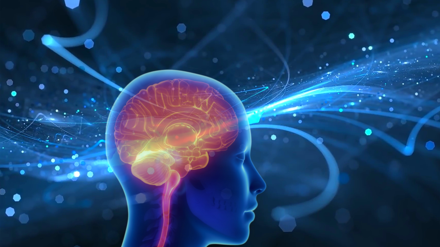 Un'immagine si un cervello stilizzato da cui escono fasci luminosi